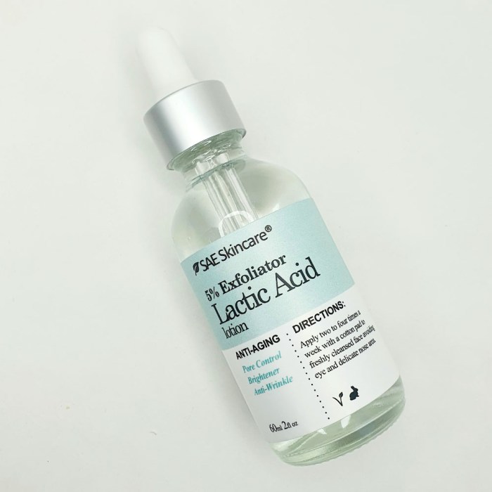 Lactic acid skin care