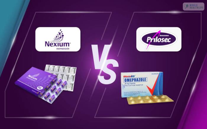 Nexium vs prilosec similarities and differences
