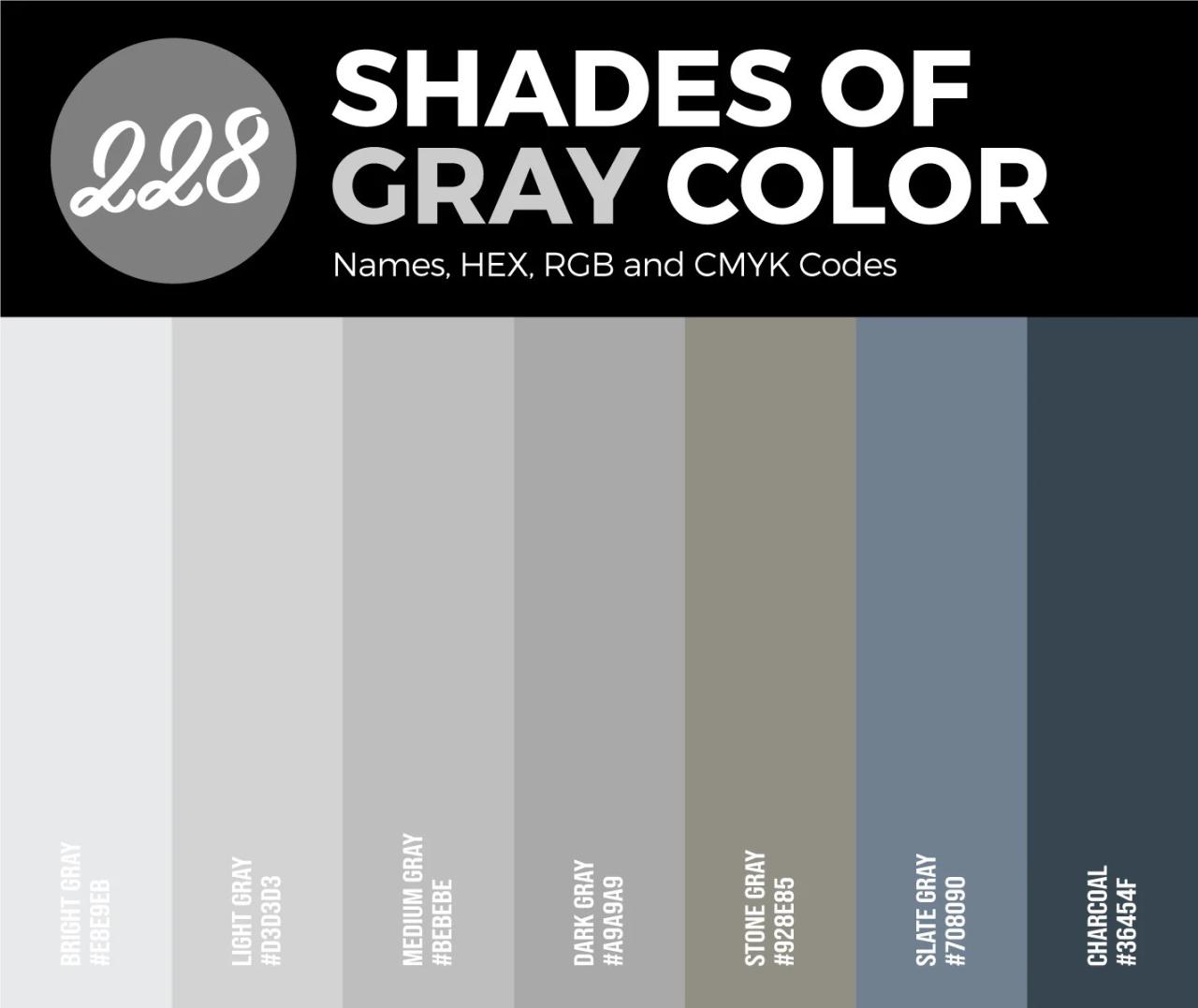 Grey color shades with RGB HEX for textile, fashion design, paint 15806684 Vector Art at Vecteezy What is gray matter in the brain