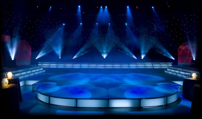 Premium AI Image | Free stage with lights lighting devices on a free srage Stage 4 prostate cancer