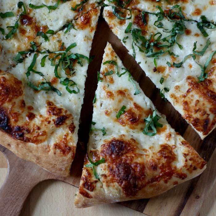 Creamy White Garlic Parmesan Pizza - Everyday Homemade Parmesan vs protein bar