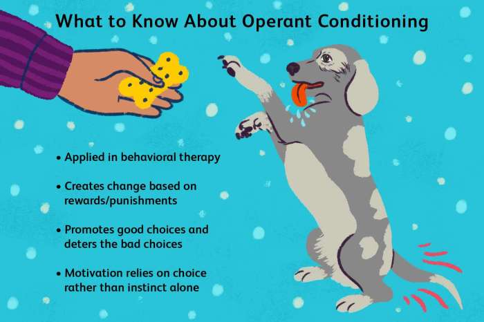 Operant conditioning to change behaviors