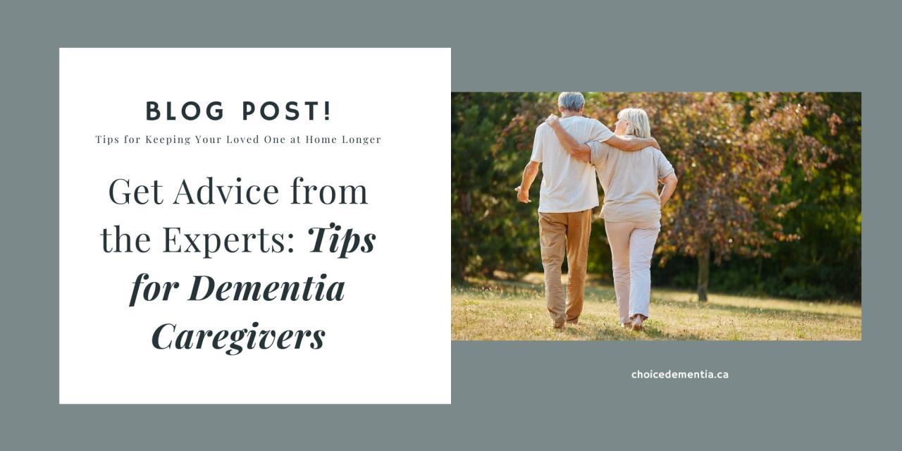 Tips for dementia caregivers