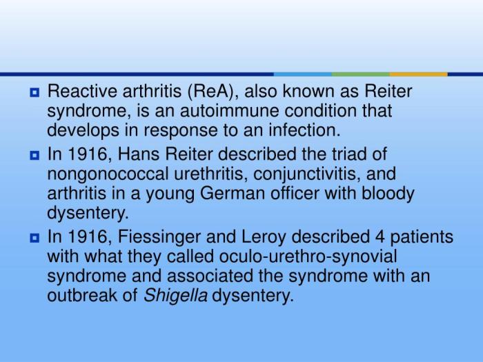 Reiter's syndrome Reactive arthritis reiters syndrome