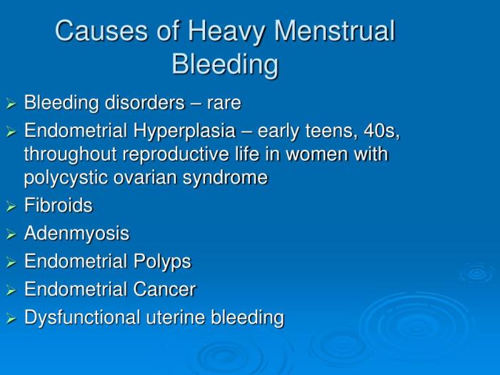What counts as heavy menstrual bleeding